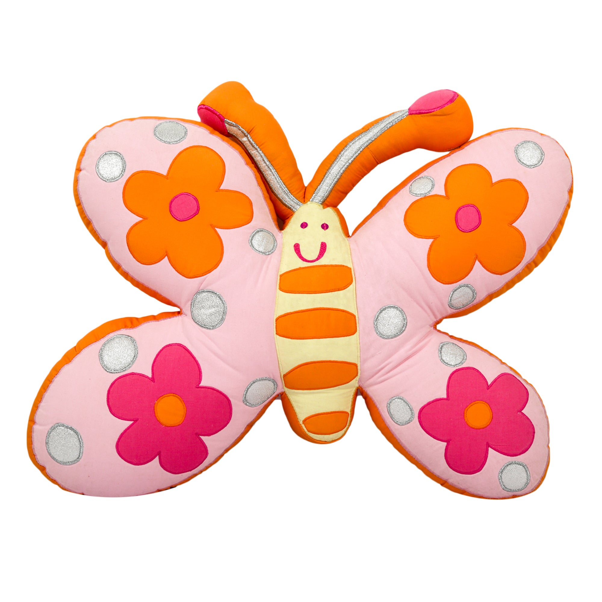 Pink Butterfly Shaped Cushion