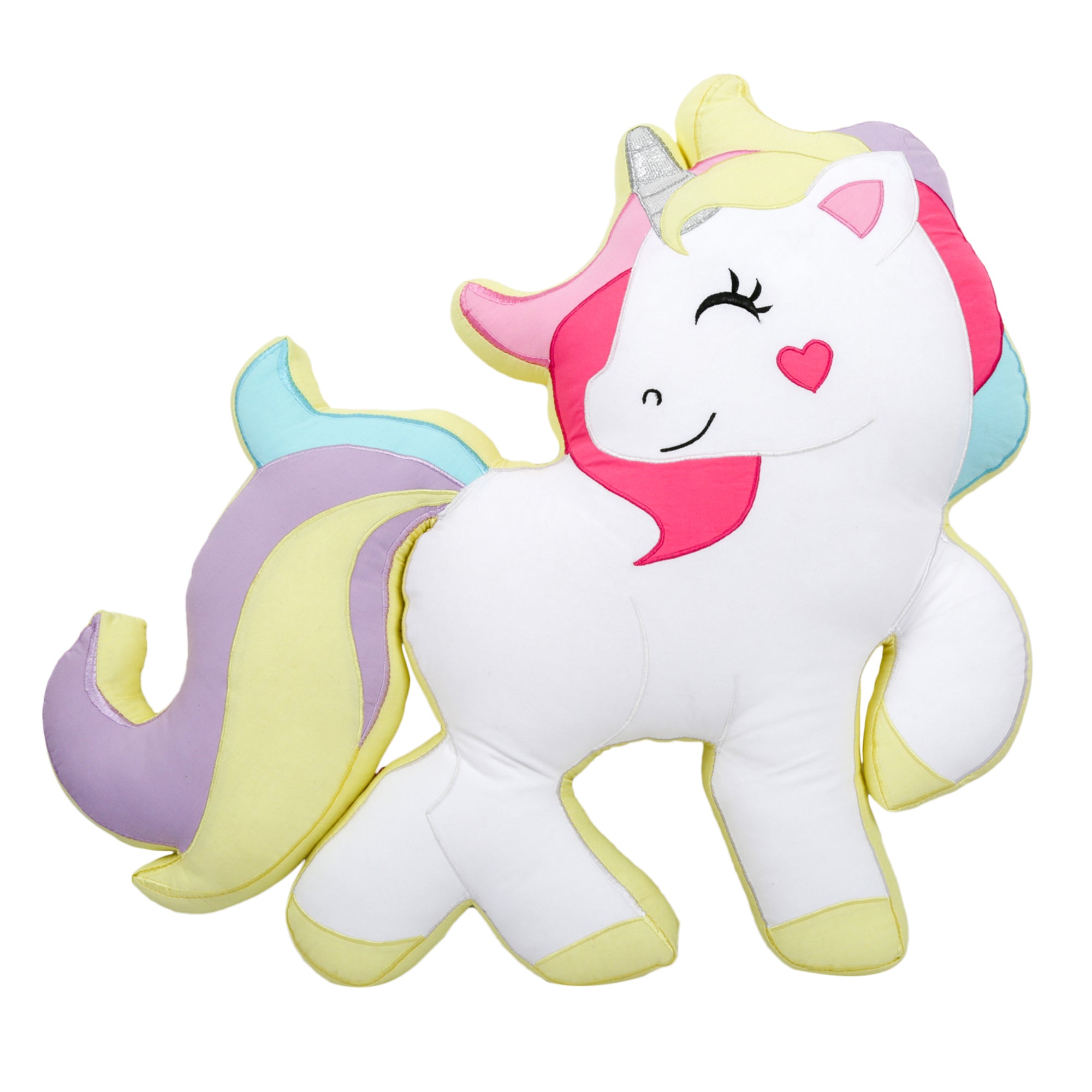 White Unicorn Shaped Cushion