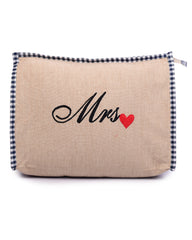 'Mrs' Canvas Pouch