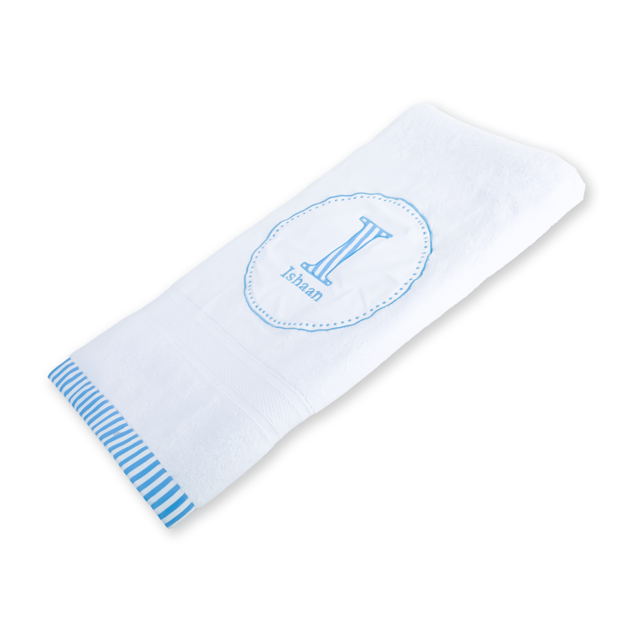 Alphabet Blue Bath Towel