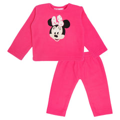 Minnie Dark Pink Fleece Night Suit