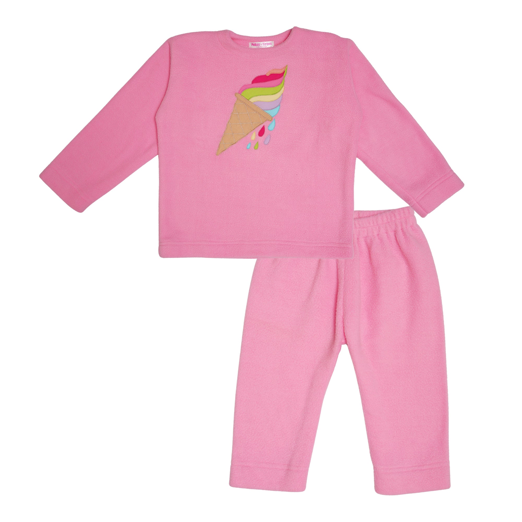 Ice Cream Pink Fleece Night Suit