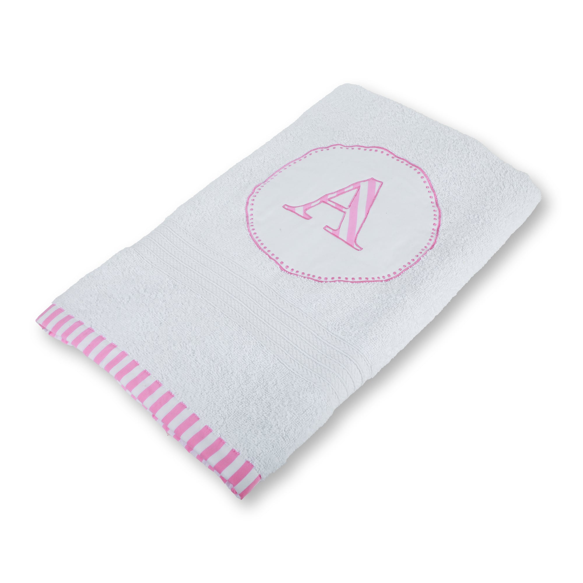Alphabet Pink Bath Towel