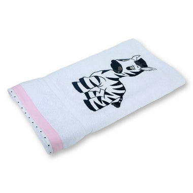 Zebra Pink Bath Towel