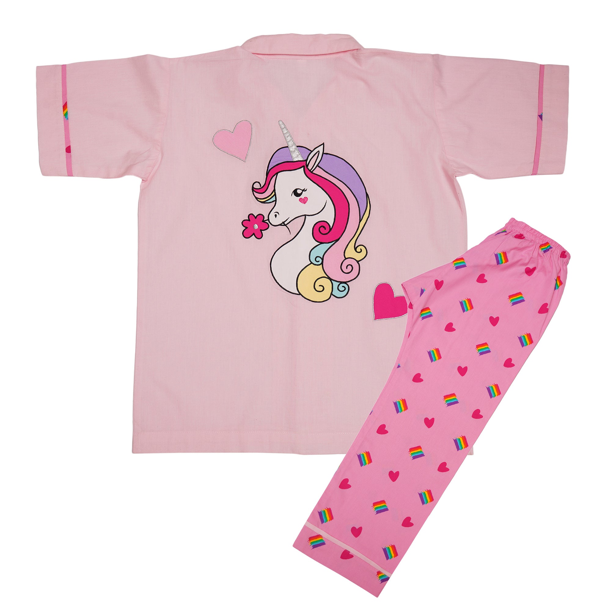 Rainbow Unicorn Cotton Night Suit