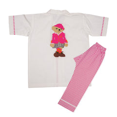 RL Bear Pink Cotton Night Suit