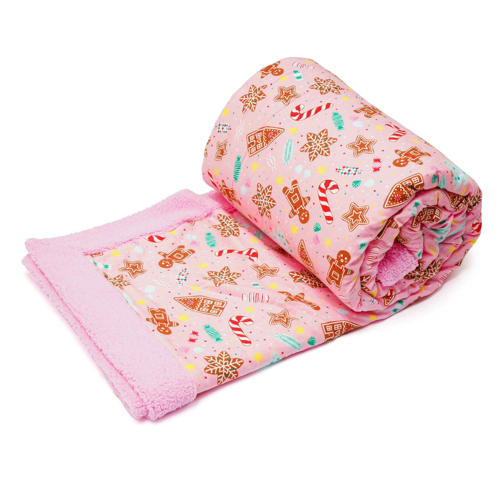 Gingerbread Sherpa Blanket