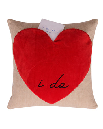 'i do' Canvas Cushion