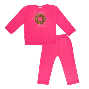 Donut Pink Fleece Night Suit