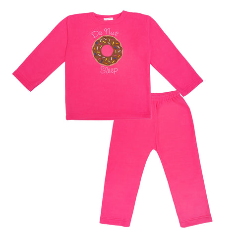 Donut Pink Fleece Night Suit