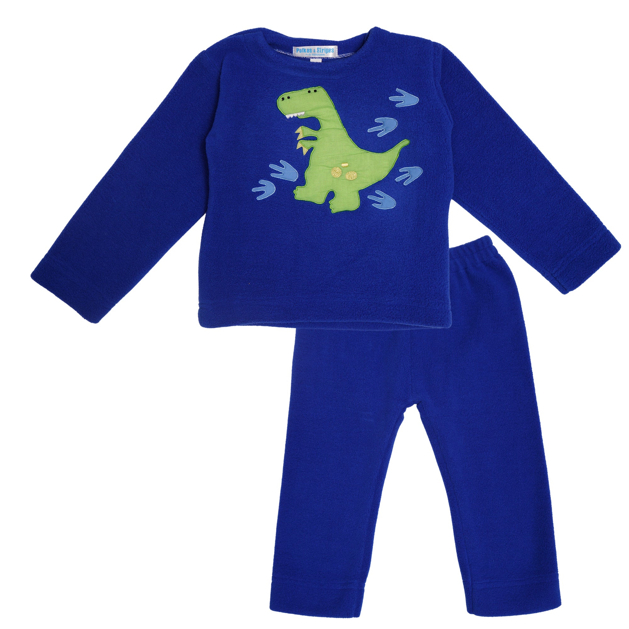 Dinosaur Blue Fleece Night Suit