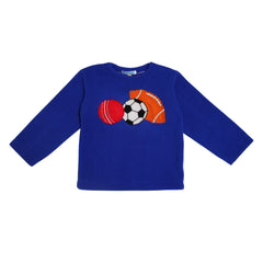 Balls Blue Fleece Night Suit