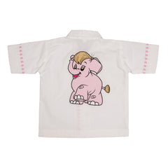 Pink Elephant Cotton Night Suit