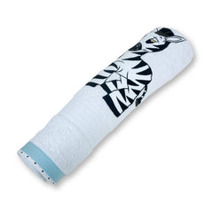 Zebra Blue Bath Towel