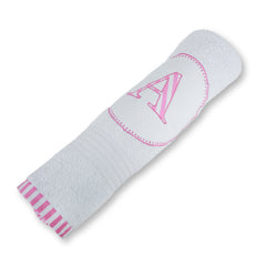 Alphabet Pink Bath Towel