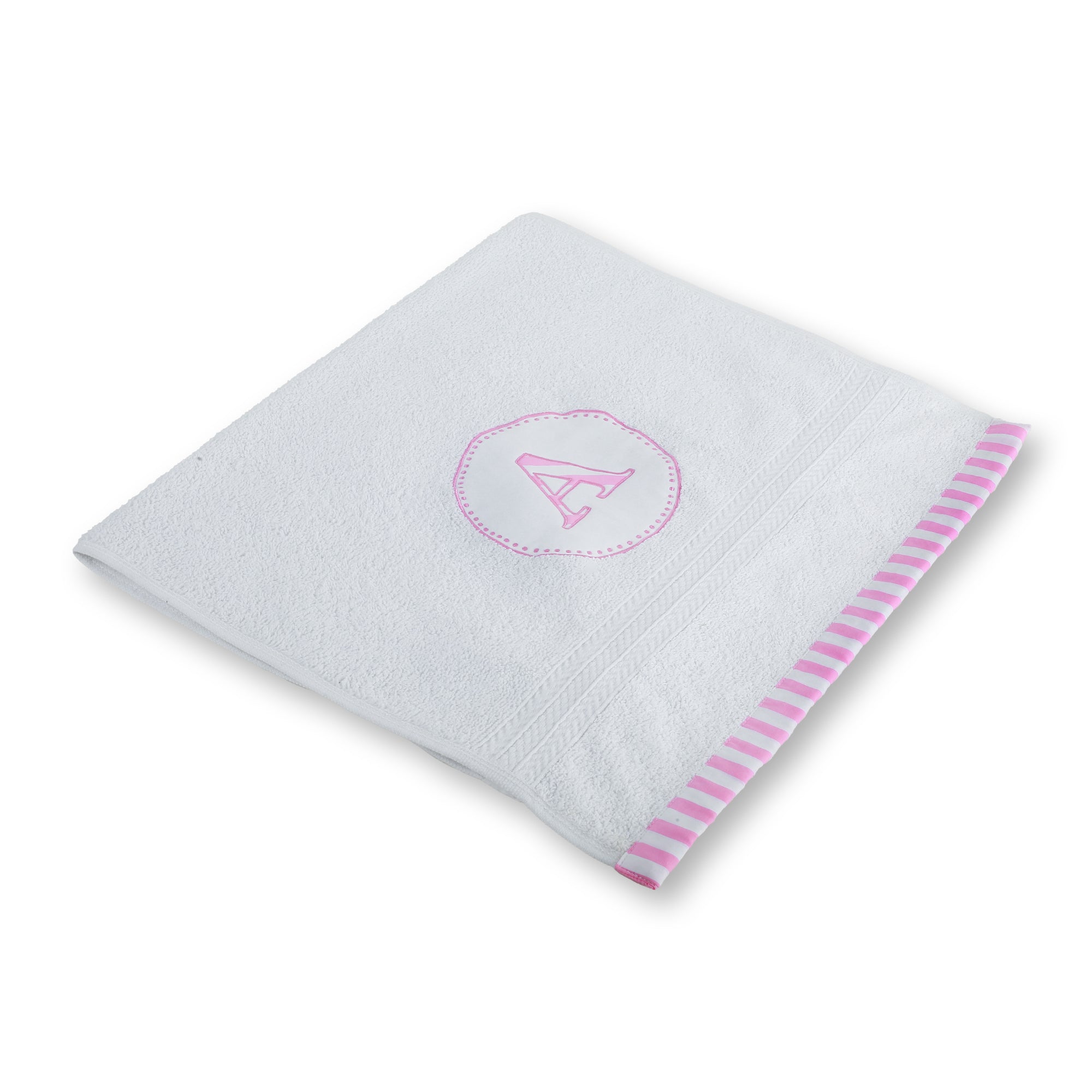 Alphabet Pink Hand Towel