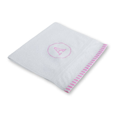 Alphabet Pink Hand Towel