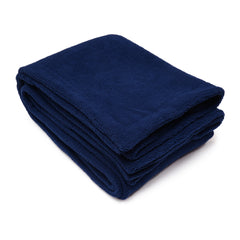 Plain Dark Blue Sherpa Blanket