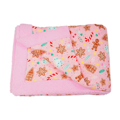 Gingerbread Sherpa Blanket