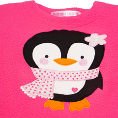 Penguin Dark Pink Fleece Night Suit