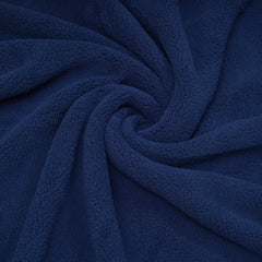 Plain Dark Blue Sherpa Blanket
