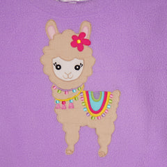 Llama Lilac Fleece Night Suit