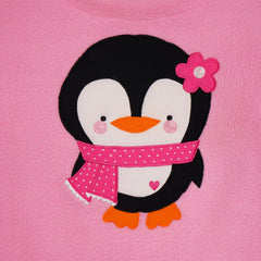 Penguin Light Pink Fleece Night Suit
