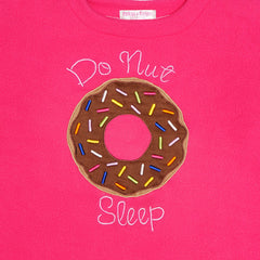 Donut Pink Fleece Night Suit