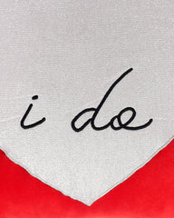'I do' Silver Cushion