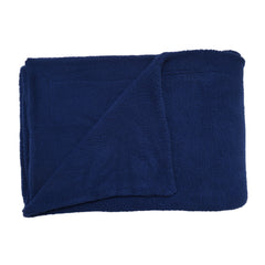 Plain Dark Blue Sherpa Blanket