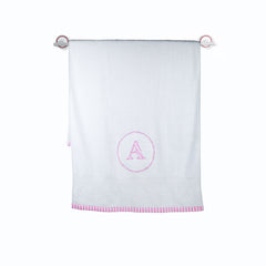 Alphabet Pink Bath Towel