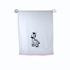 Zebra Pink Bath Towel