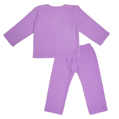 Llama Lilac Fleece Night Suit