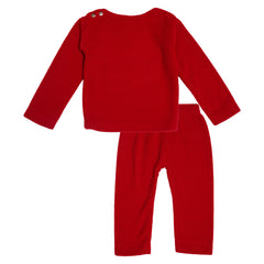 Balls Red Fleece Night Suit
