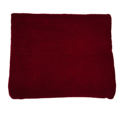Beige and Maroon Sherpa Blanket