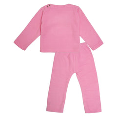 Penguin Light Pink Fleece Night Suit
