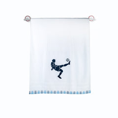 Footballer Boy Bath Towel