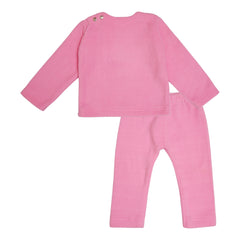 Llama Light Pink Fleece Night Suit
