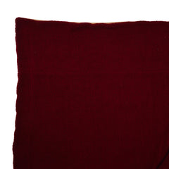 Beige and Maroon Sherpa Blanket