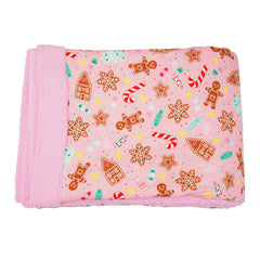 Gingerbread Sherpa Blanket