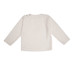 Llama White Fleece Night Suit
