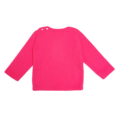 Llama Dark Pink Fleece Night Suit