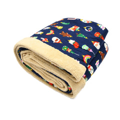Dark Blue Sherpa Blanket