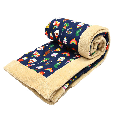 Dark Blue Sherpa Blanket