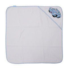 Blue Car Infant Hooded Towel