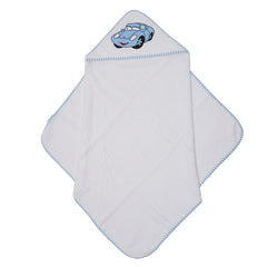 Blue Car Infant Hooded Towel