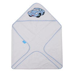 Blue Car Infant Hooded Towel