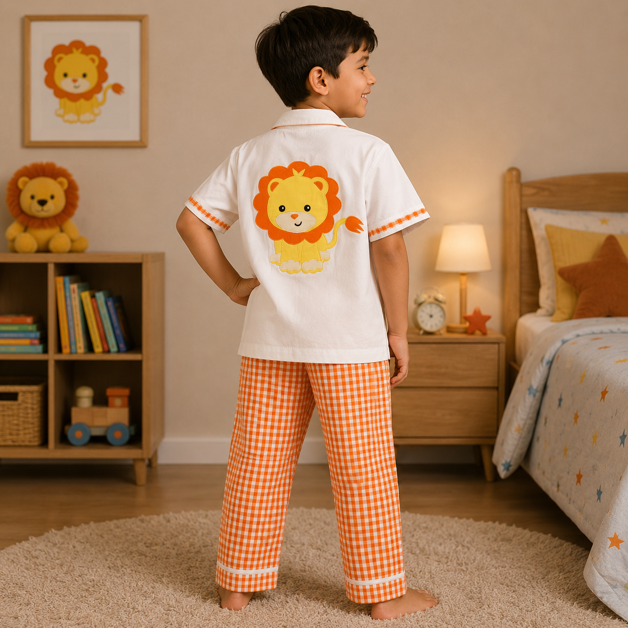 Lion Cotton Night Suit