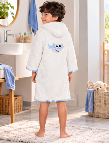 Baby Blue Shark Bath Robe