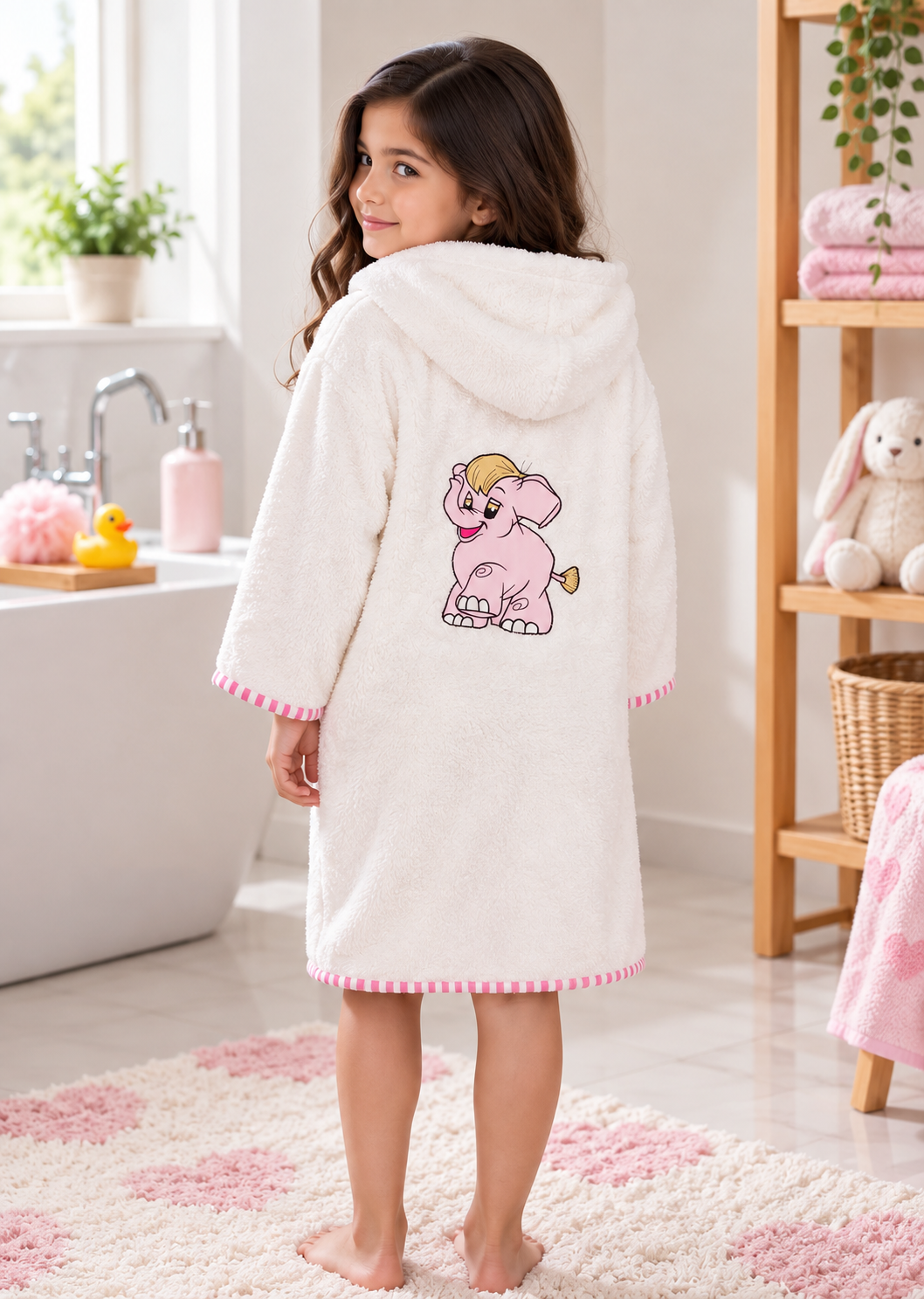 Pink Elephant Bath Robe